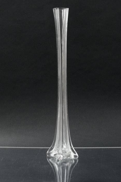 20" Eiffel Tower Glass Vase Clear