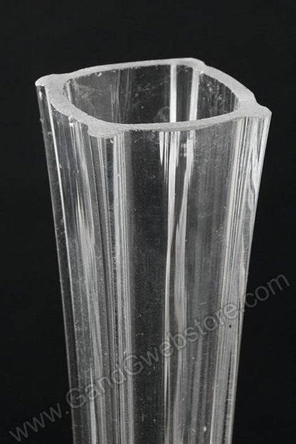 28" Eiffel Tower Glass Vase Clear