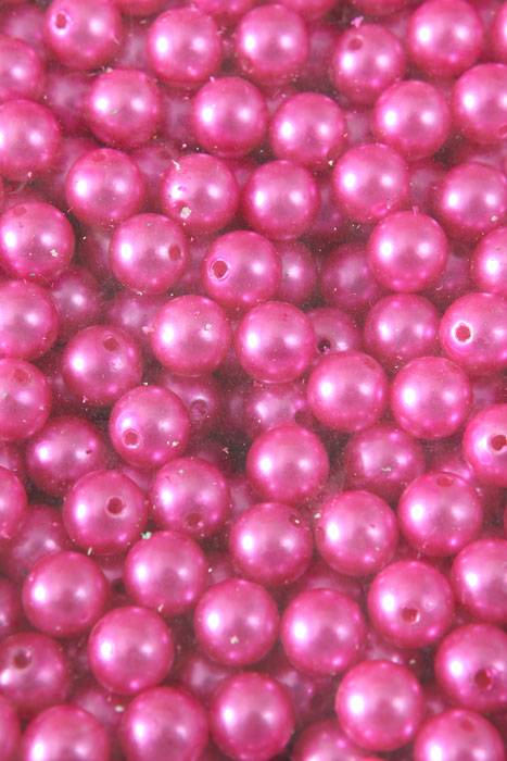 12mm Abs Pearl Beads Hot Pink Pkg(500g)