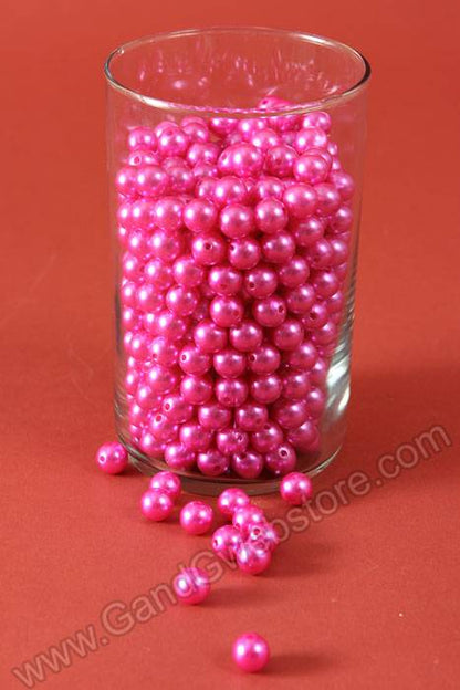 12mm Abs Pearl Beads Hot Pink Pkg(500g)