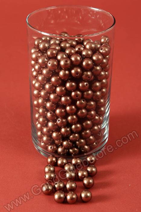 12mm Abs Pearl Beads Brown Pkg(500g)