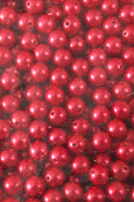 12mm Abs Pearl Beads Red Pkg(500g)