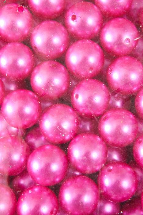 18mm Abs Pearl Beads Hot Pink Pkg(500g)