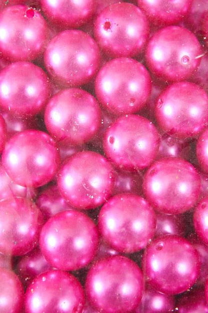 18mm Abs Pearl Beads Hot Pink Pkg(500g)