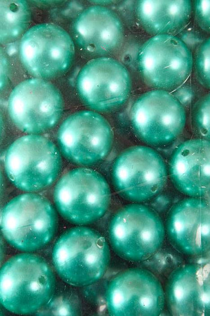 18mm Abs Pearl Beads Teal Pkg(500g)
