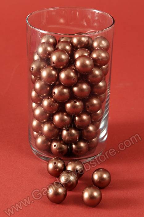 18mm Abs Pearl Beads Brown Pkg(500g)