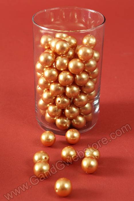 20mm Abs Pearl Beads Gold Pkg(500g)