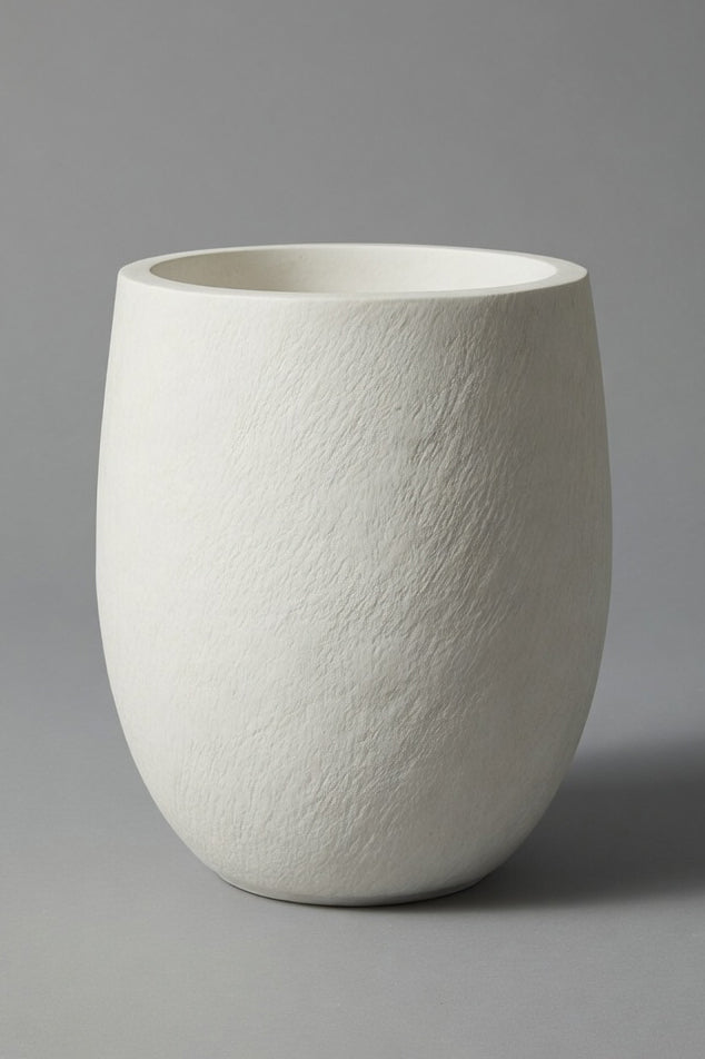 10.5" X 12.5" Round Pot White