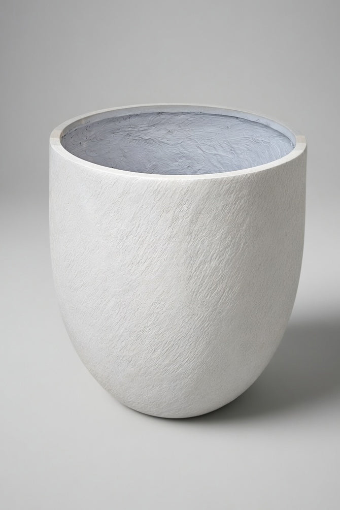 18" X 20" Round Pot White