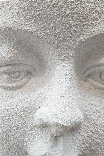 24" Human Head Vase White