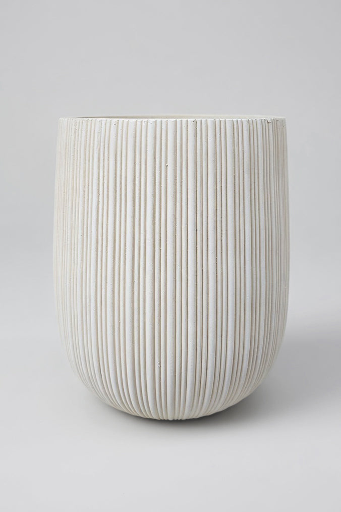 12.5" X 14.5" Round Pot White