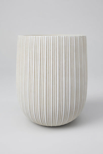 12.5" X 14.5" Round Pot White