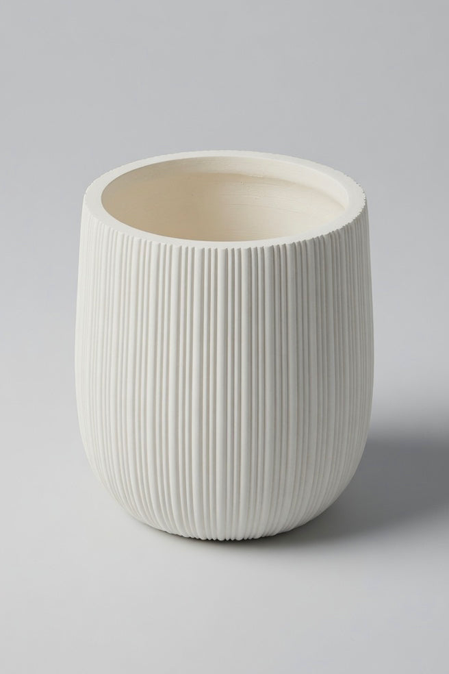12.5" X 14.5" Round Pot White