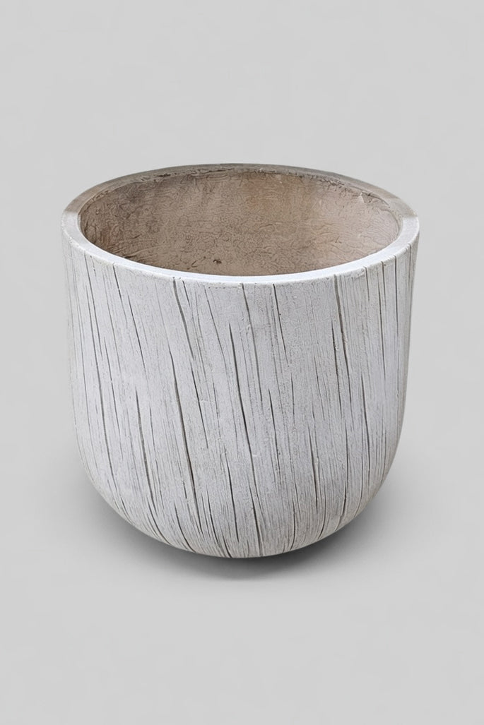 11.5" X 10.5" Round Pot Grey