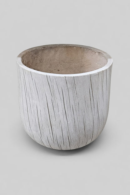 11.5" X 10.5" Round Pot Grey