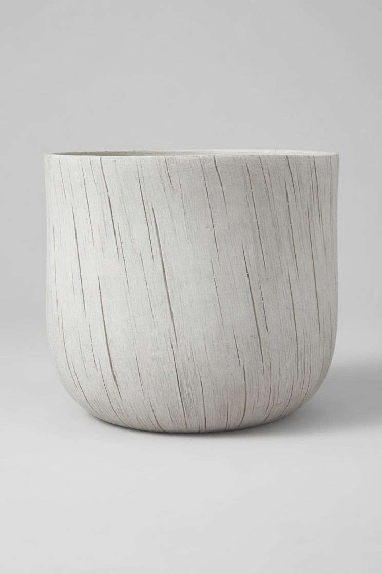 14.5" X 12.5" Round Pot Grey