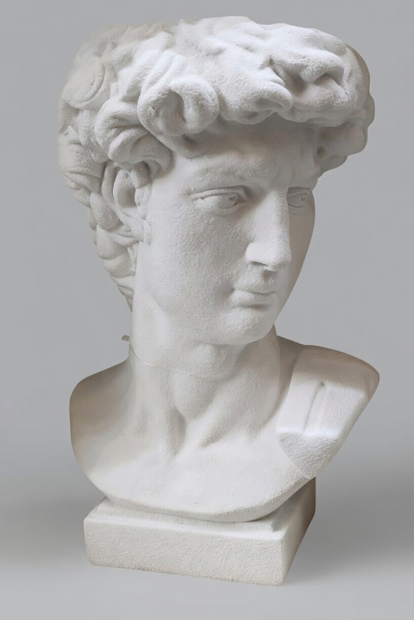 24.5" Human Head Vase White
