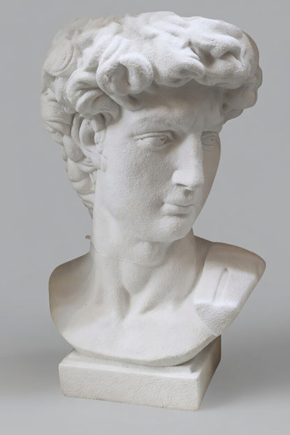 24.5" Human Head Vase White
