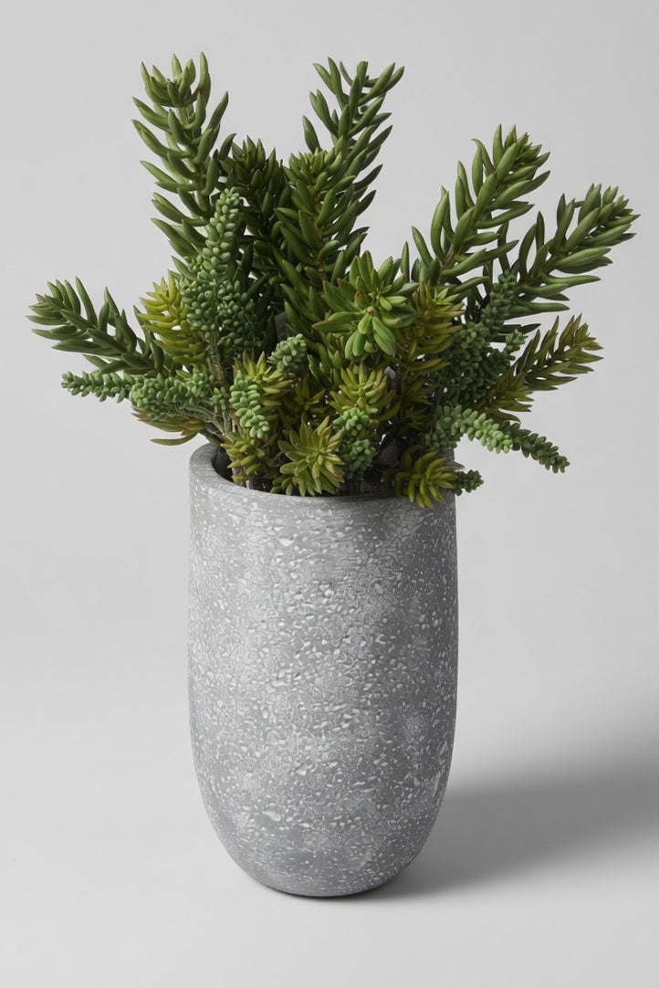 10.25" X 16.5" Round Pot Grey
