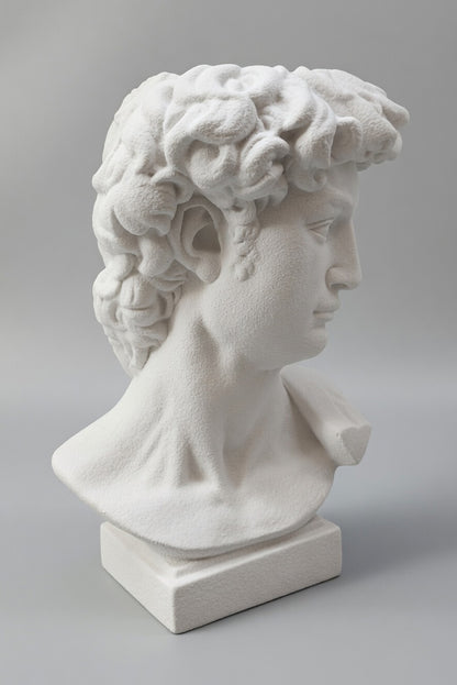 24.5" Human Head Vase White