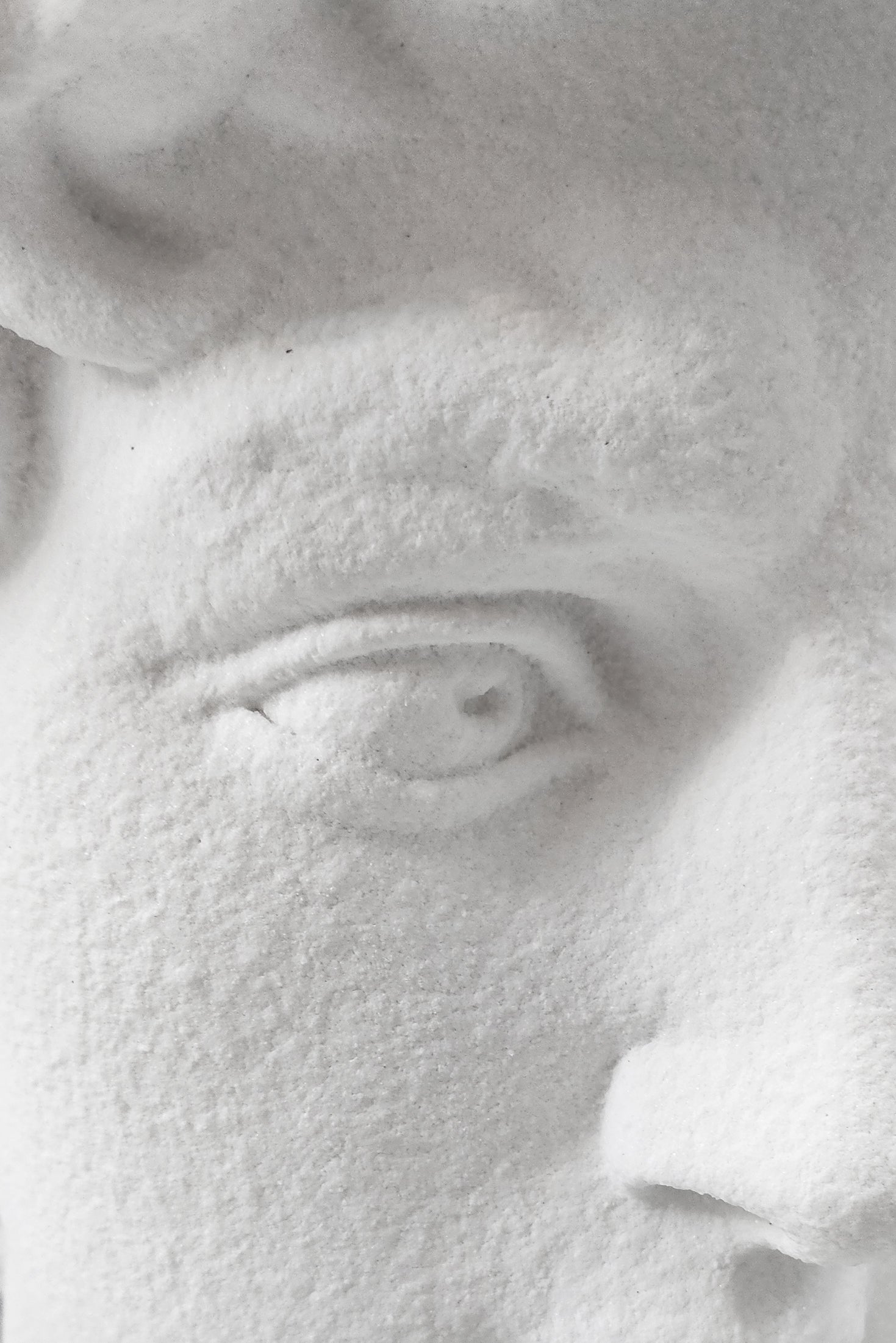 24.5" Human Head Vase White