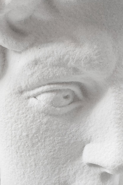 24.5" Human Head Vase White