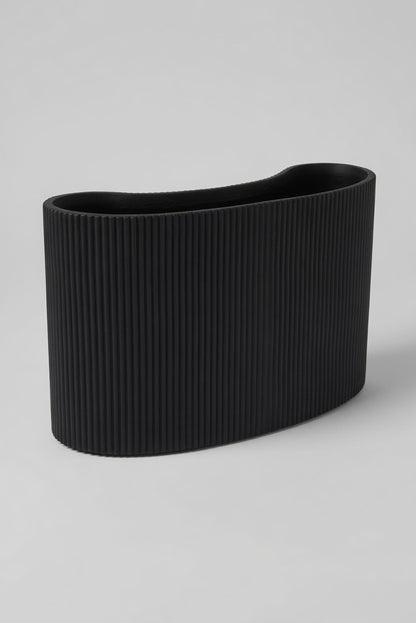 26"L X 16"H Wavy Long Planter Black