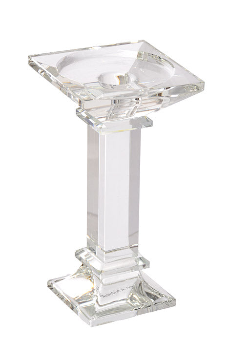 7&quot; Crystal Single Candle Holder Clear