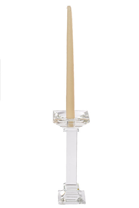 8.5&quot; Crystal Single Candle Holder Clear