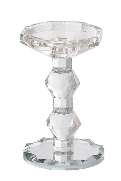 6&quot; Crystal Single Candle Holder Clear