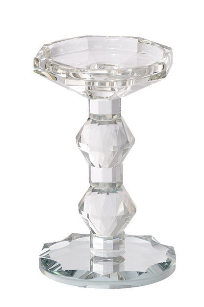6&quot; Crystal Single Candle Holder Clear
