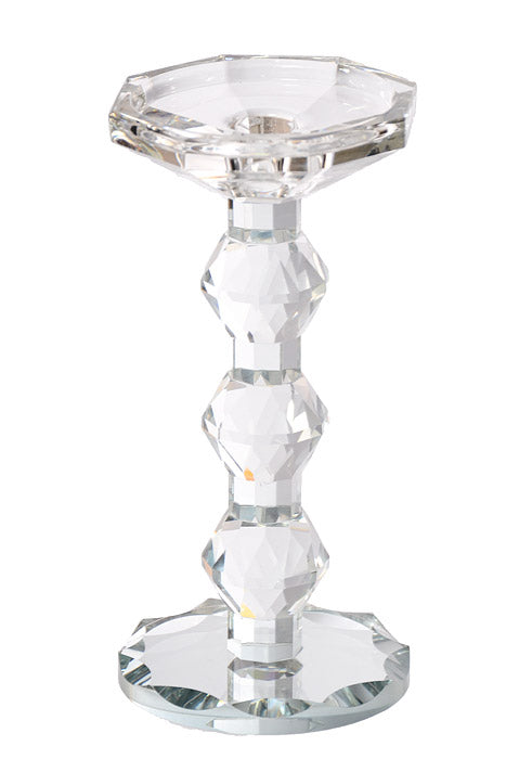 8&quot; Crystal Single Candle Holder Clear