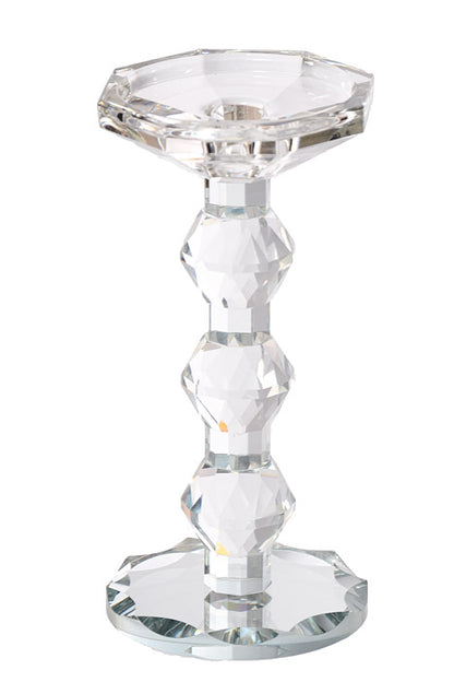 8&quot; Crystal Single Candle Holder Clear