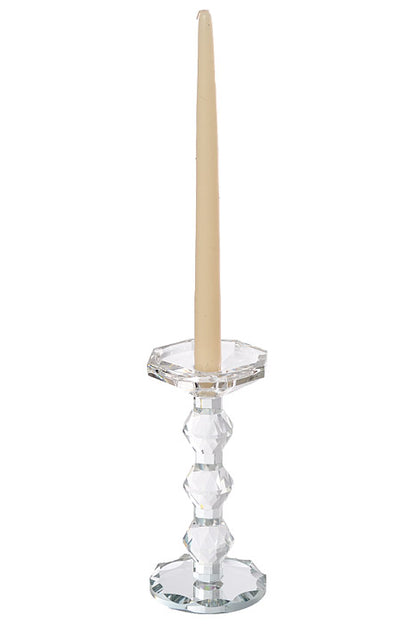 8&quot; Crystal Single Candle Holder Clear