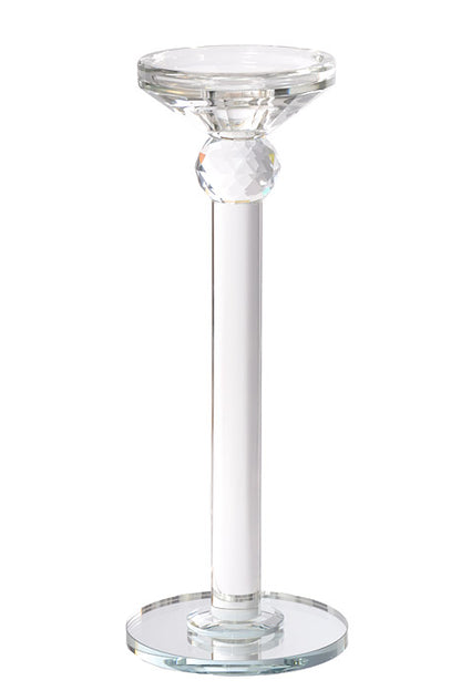 11.75&quot; Crystal Single Candle Holder Clear