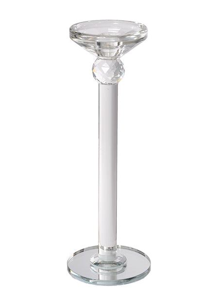 12.5&quot; Crystal Single Candle Holder Clear