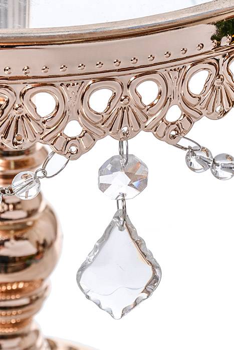 7" /9" /10.5" H Round Cake Stand W/crystal Gold