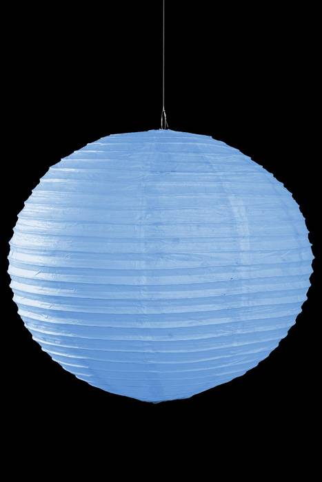 23&quot; Round Paper Lantern Light Blue