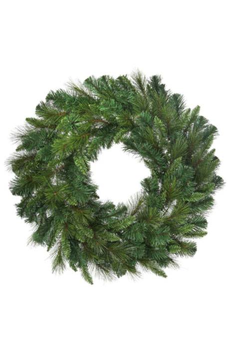 24" Belgium Mix Wreath W/50 Clear Lights Green
