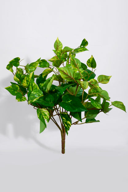 19"Uv Protected Pvc Potho Leaf Bush Green/White