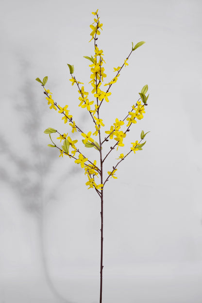 40" Silk Forsythia Spray Yellow
