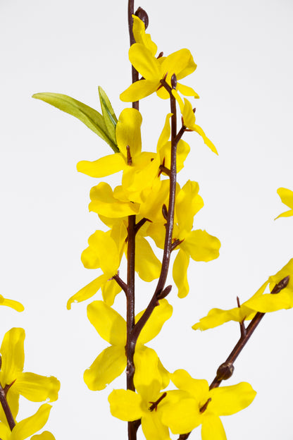 40" Silk Forsythia Spray Yellow