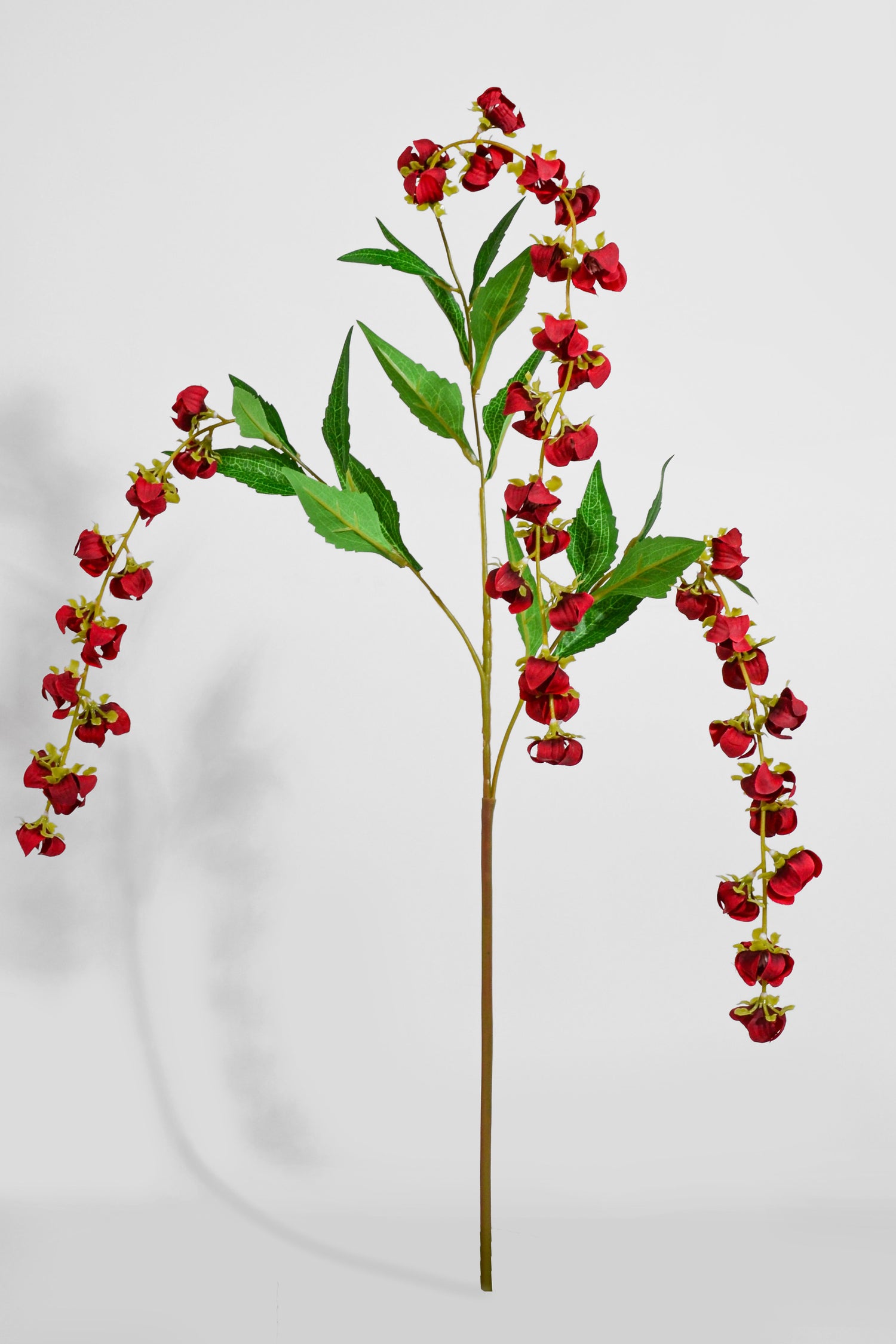 39.5" Silk Hanging Lantern Spray Red