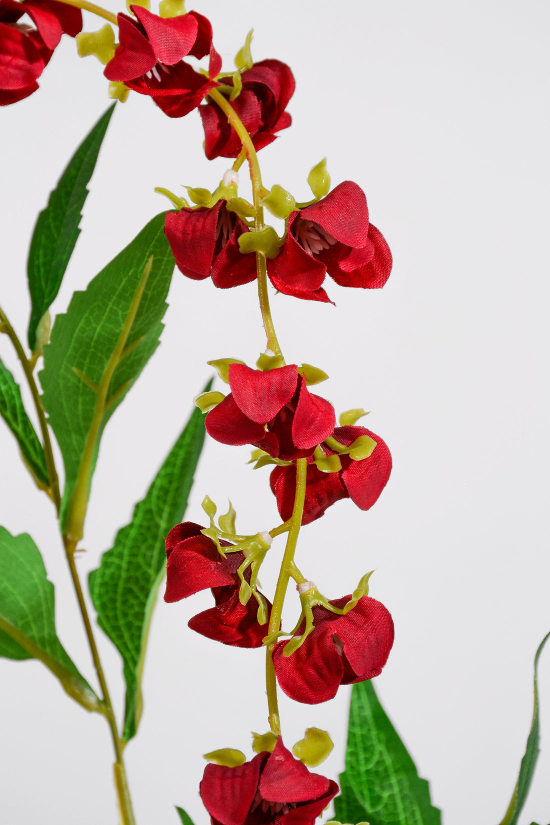 39.5" Silk Hanging Lantern Spray Red