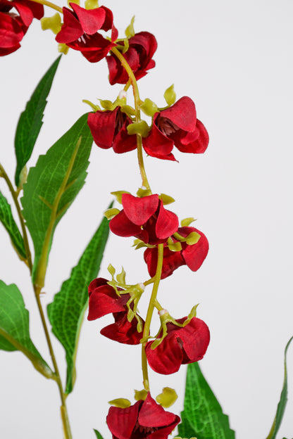 39.5" Silk Hanging Lantern Spray Red