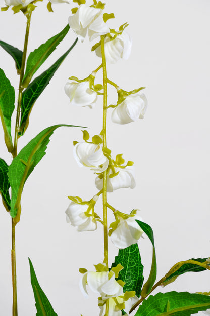 39.5" Silk Hanging Lantern Spray White