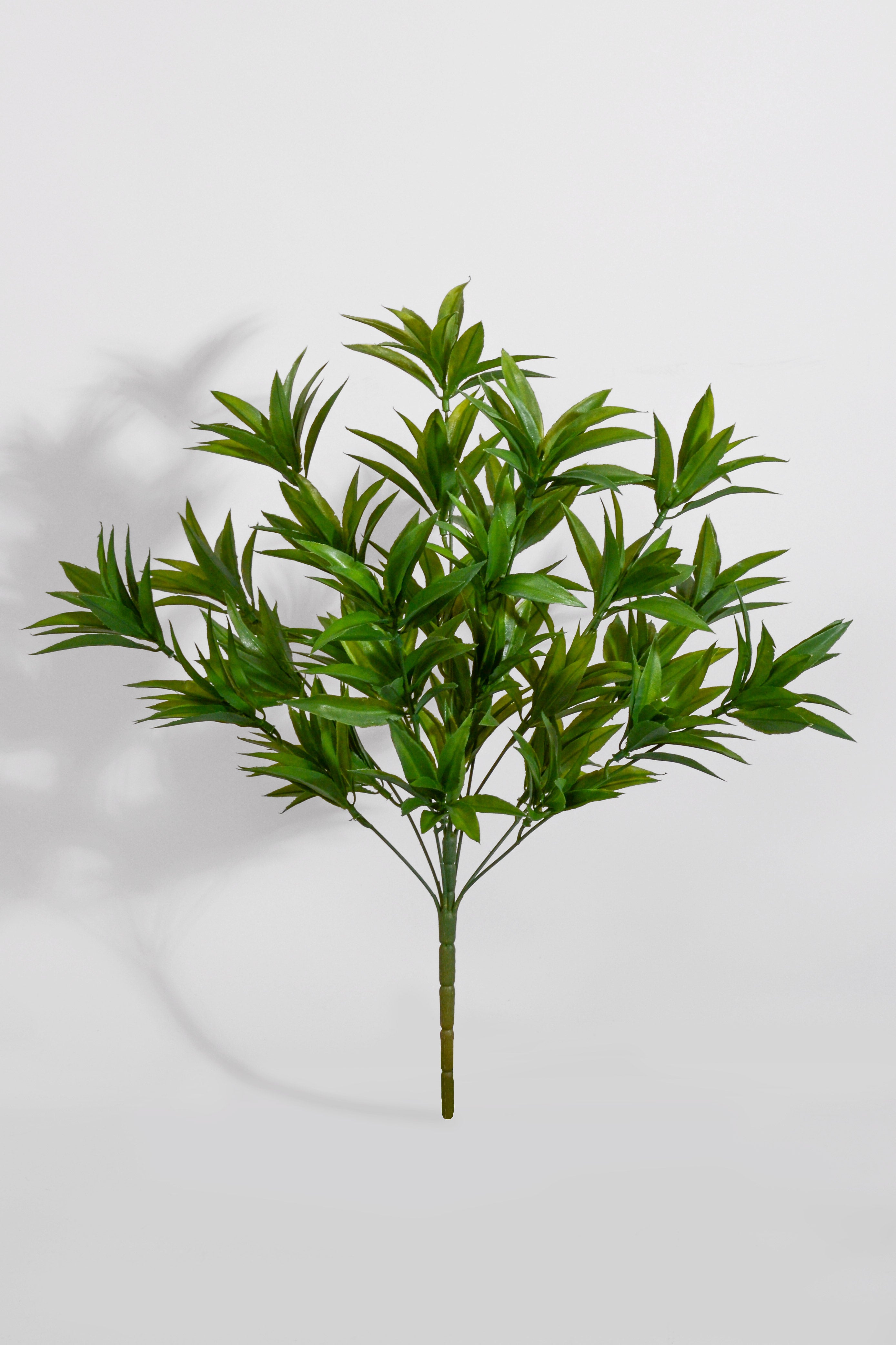 22" Uv Artificial Bamboo Leaf Bush Green