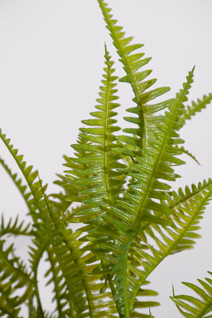 15" Uv Artificial Fern Bush Green