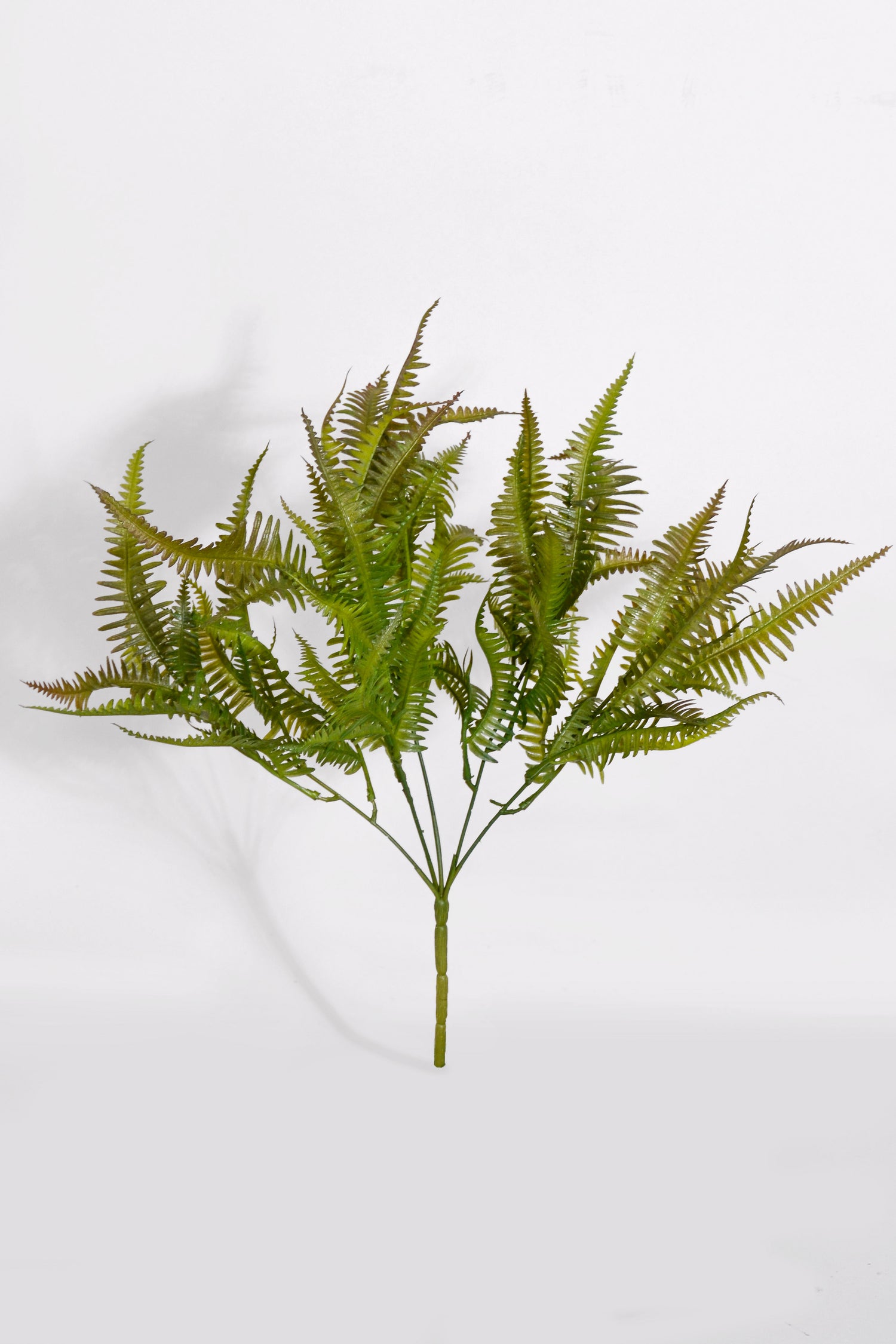 15" Uv Artificial Fern Bush Green/Brown