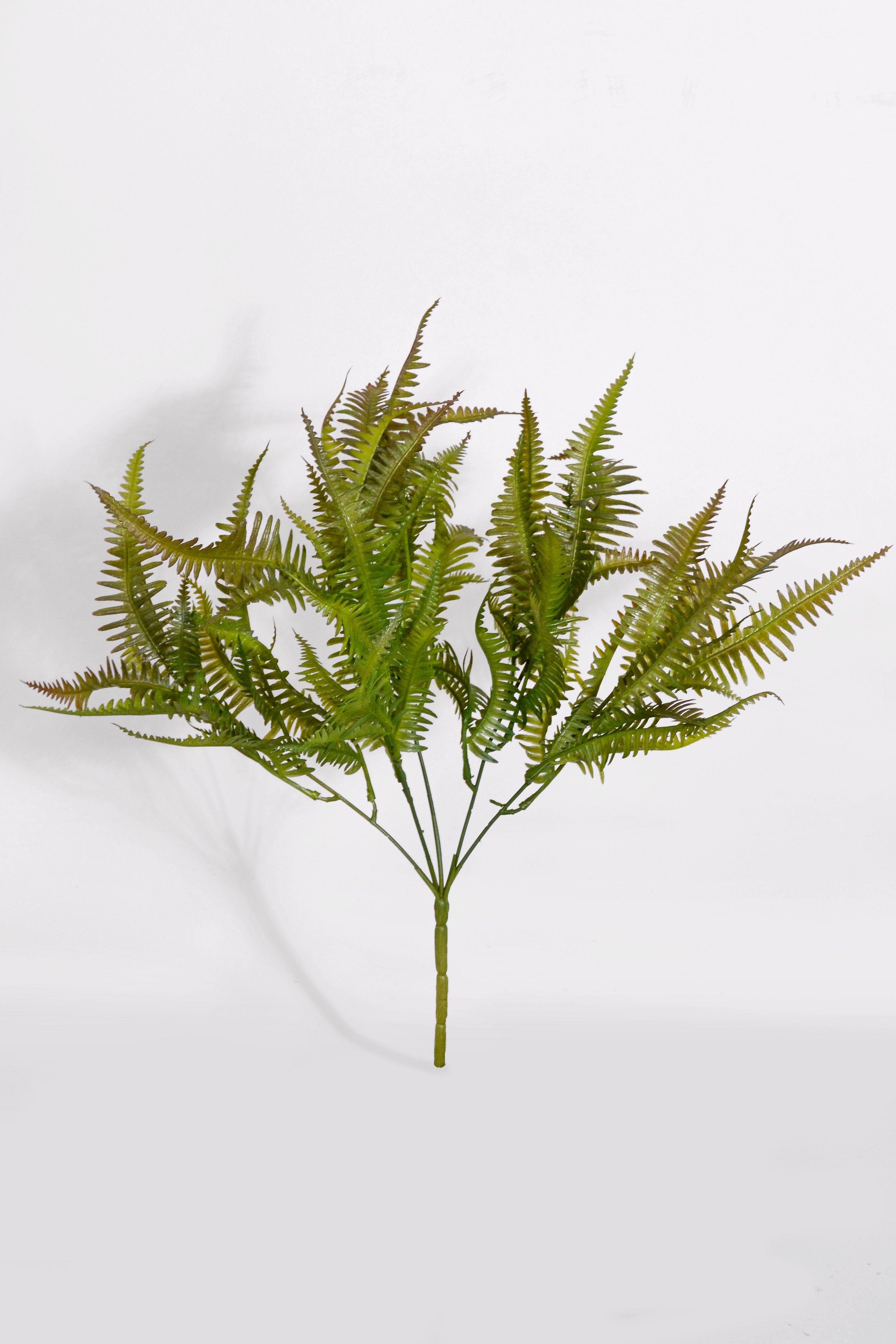 15" Uv Artificial Fern Bush Green/Brown